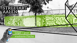 Auf dem Bild ist der Graffiti Standort Hochbrücke zu sehen, an dem Graffitis legal gesprüht werden dürfen.