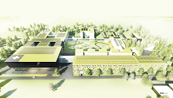 Auf dem Bild ist eine grafische Darstellung, die aufzeigt, wie die Kombilösung des Standorts Ostalb-Klinikum aussehen könnte.
