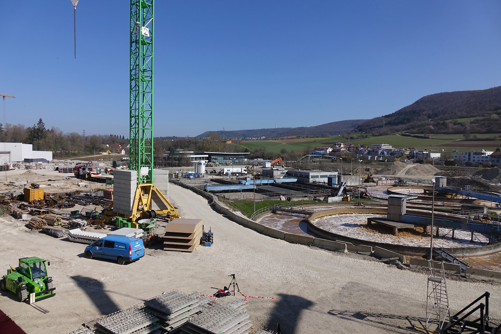 Baustelle Von Palm Besichtigt Dampfkessel Eingebaut Stadt len